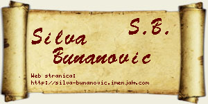 Silva Bunanović vizit kartica